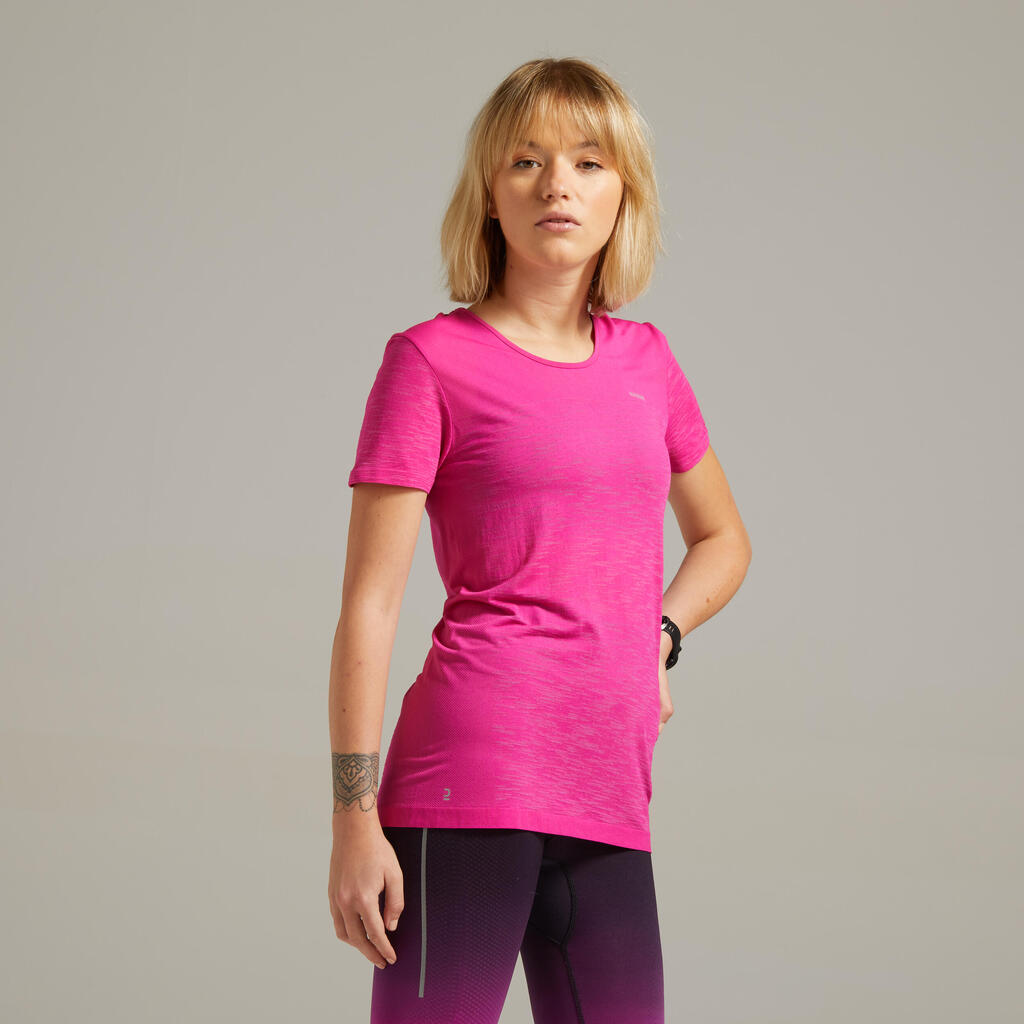 Women's Running Breathable T-Shirt Kiprun Care - pink