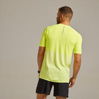 T-shirt respirant de course pour homme - Care jaune