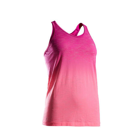Майка жіноча Kiprun Care для бігу з вшитим топом рожева