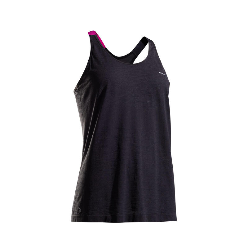 DEBARDEUR RUNNING FEMME RESPIRANT KIPRUN CARE NOIR ROSE