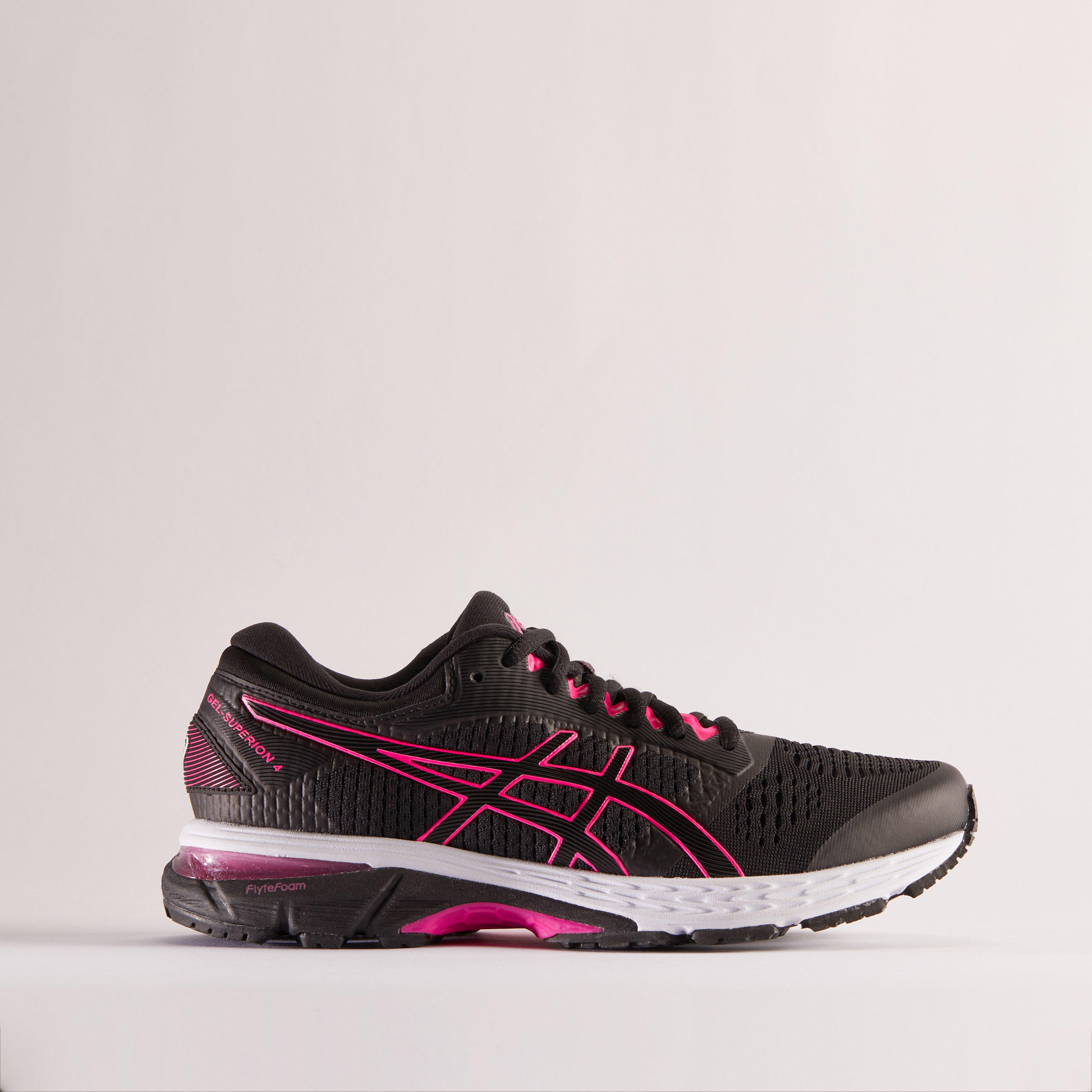 ASICS GEL SUPERION WOMEN'S RUNNING SHOES - BLACK/PINK 1/9