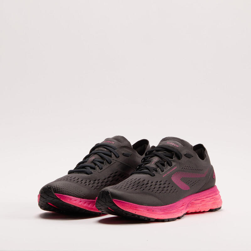 Scarpe running donna KIPRUN KS LIGHT nero-rosa