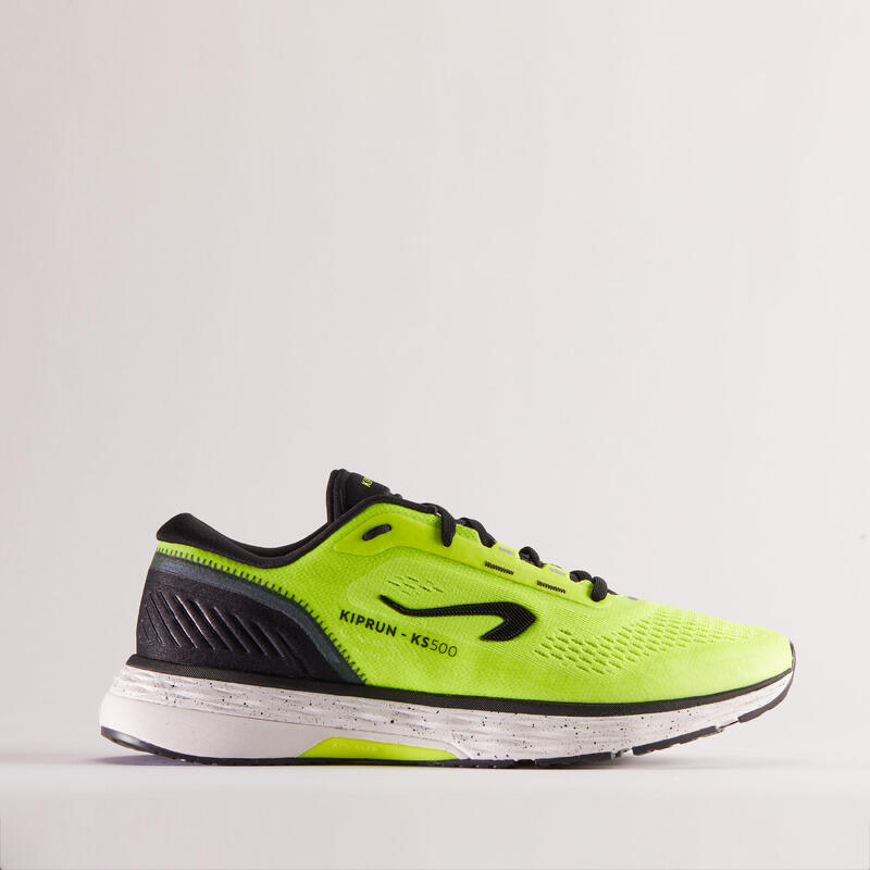 CHAUSSURES DE RUNNING HOMME KIPRUN KS500 JAUNE NOIR