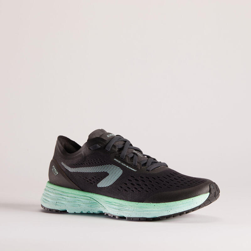 Scarpe running donna KIPRUN KS LIGHT nero-verde