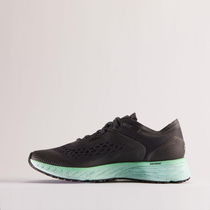 Scarpe running donna KIPRUN KS LIGHT nero-verde