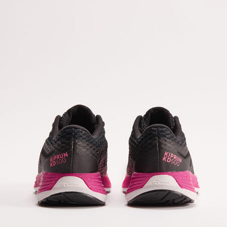 Кросівки жіночі Kiprun KD500 для бігу чорні/рожеві