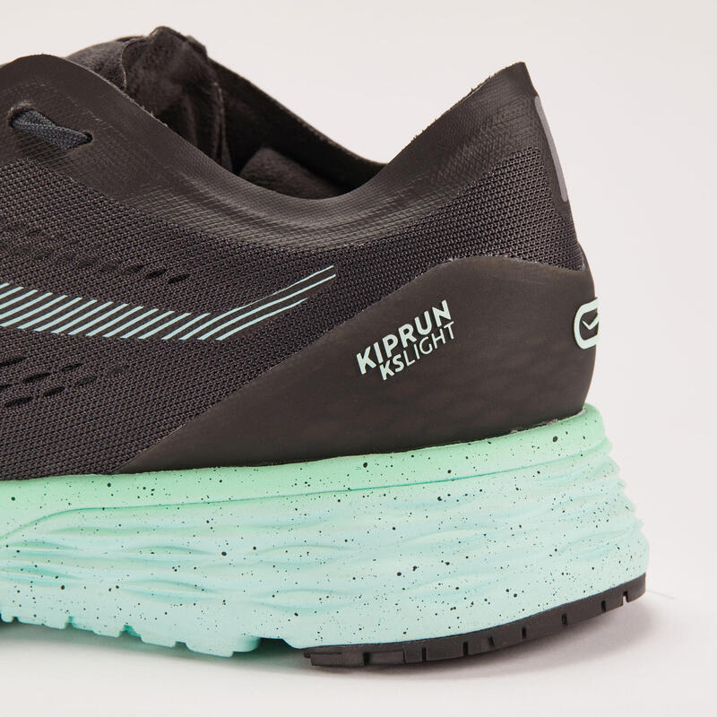 Scarpe running donna KIPRUN KS LIGHT nero-verde