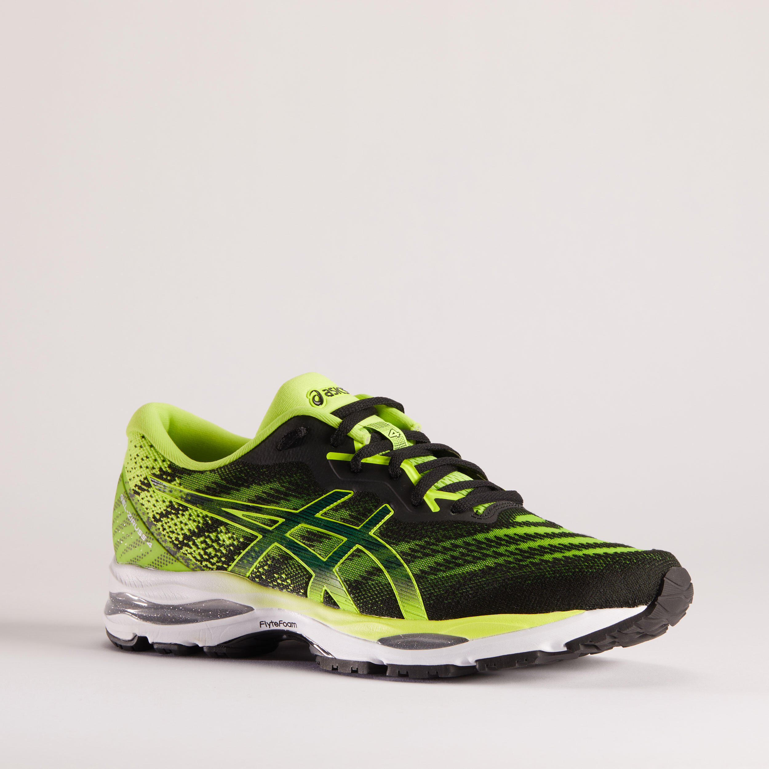 green asics running shoes