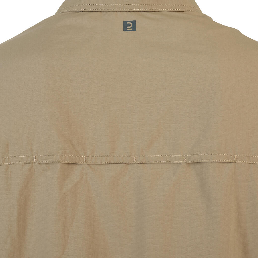 Κοντομάνικο ελαφρύ και διαπνέον κυνηγετικό πουκάμισο SG100 - ανοιχτό πράσινο