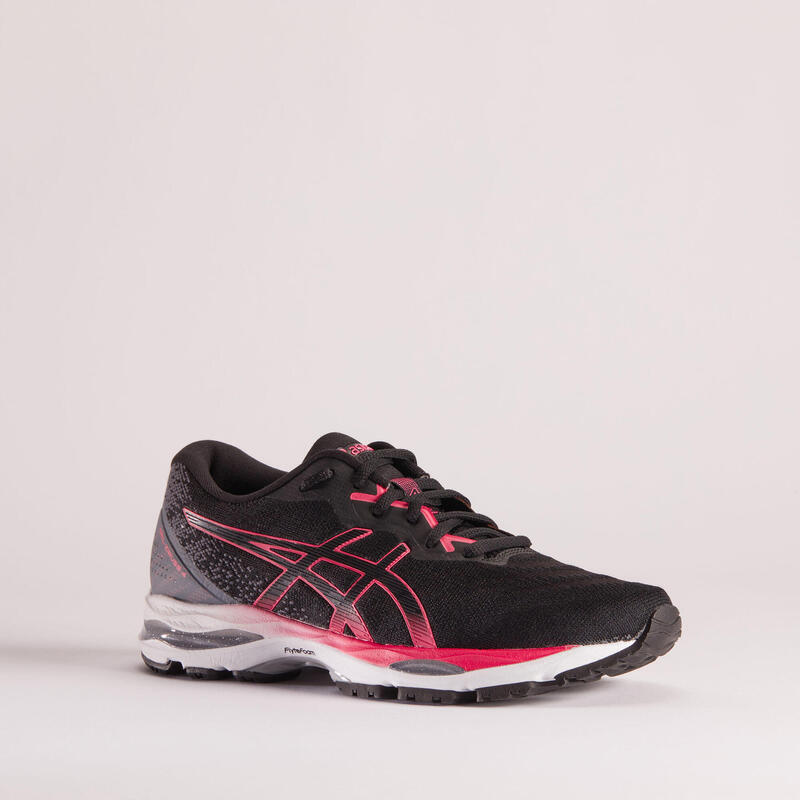 ASICS GEL ZIRUSS 4 WOMEN'S RUNNING SHOES BLACK PINK ASICS Decathlon