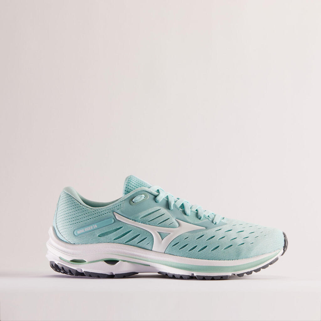 MIZUNO WAVE RIDER 24  WOMEN'S RUNNING SHOES - GREEN