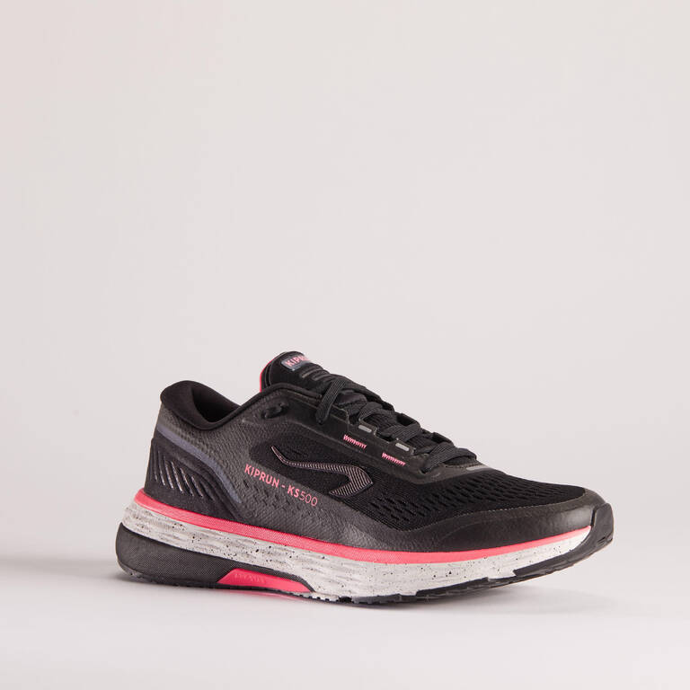 Kiprun KS 500 Women's Running Shoes - black pink