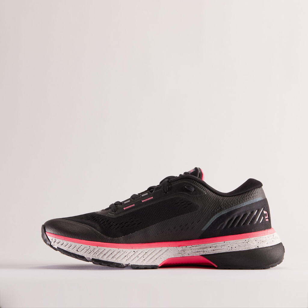 ZAPATILLAS RUNNING KIPRUN KS500 MUJER NEGRO ROSADO