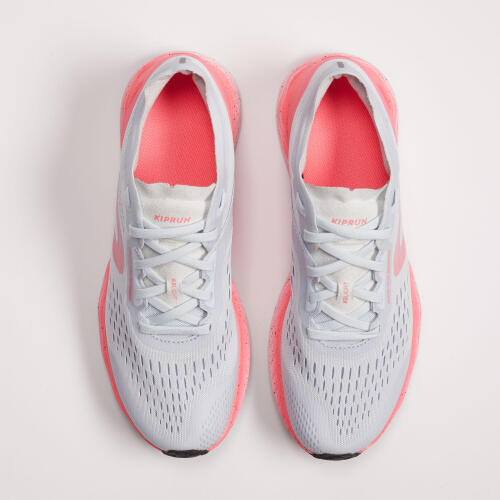 Zapatillas Running Kiprun KS Light Mujer Gris Claro Rosa