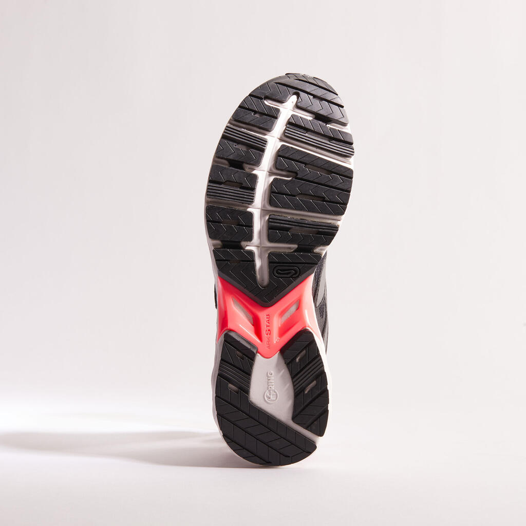 Dámska bežecká obuv Kiprun Long 2 čierno-ružová