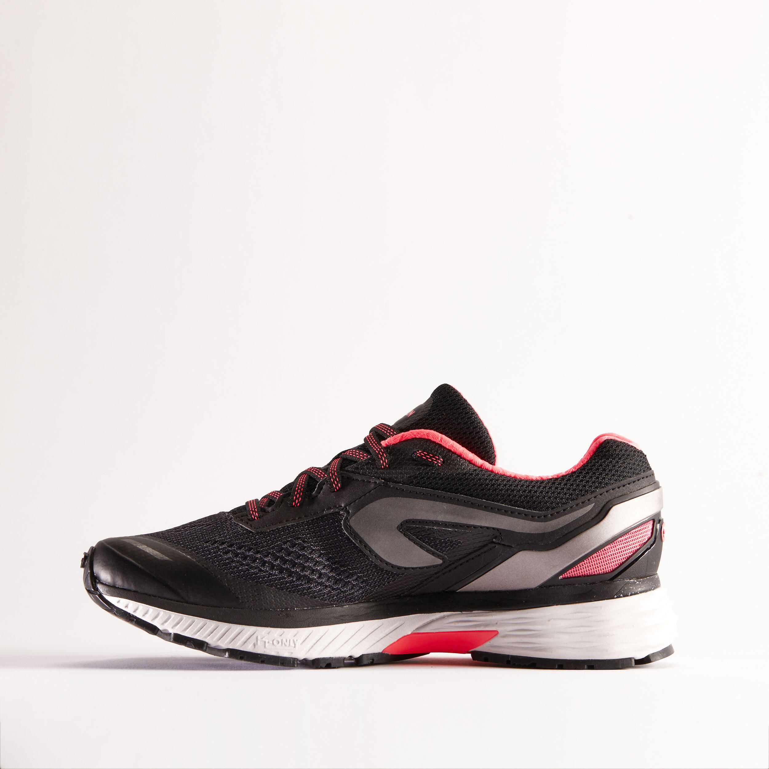 Chaussures de course sur route femmes - Kiprun Long 2 noir/rose - KIPRUN