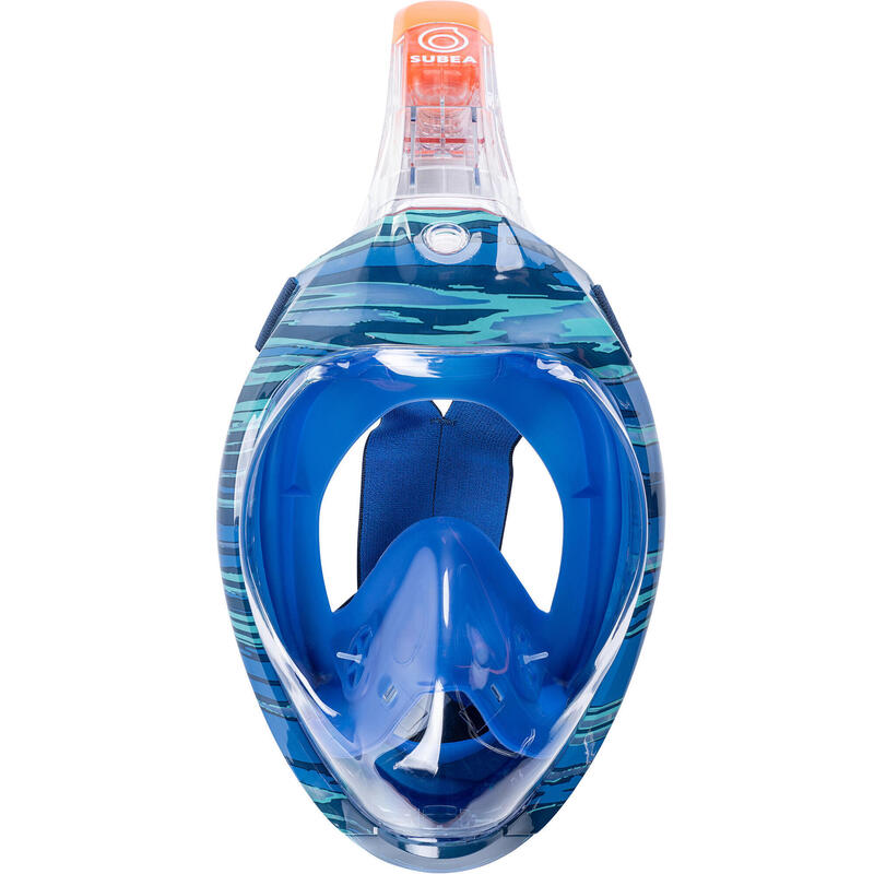 Mască Easybreath 500 snorkeling la suprafață Albastru Adulți 