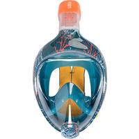 Kids Easybreath Surface Mask XS (6-10 years) - Coral Blue