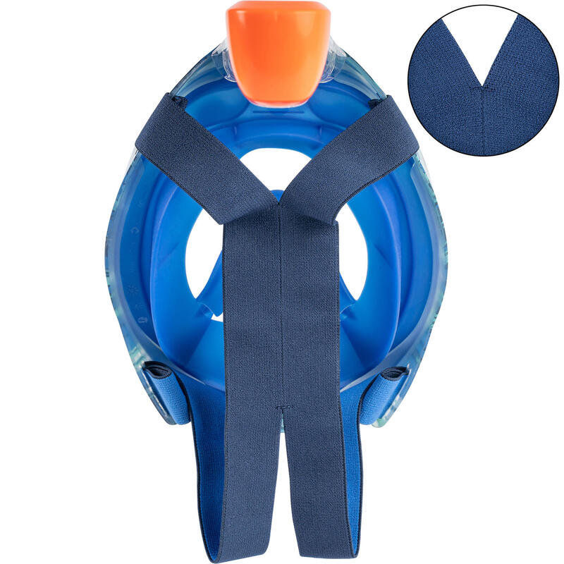 Mască Easybreath 500 snorkeling la suprafață Albastru Adulți 