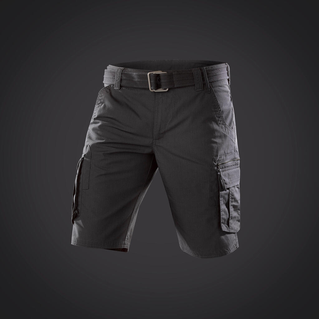 Short cargo de trek voyage - TRAVEL 100 marron homme