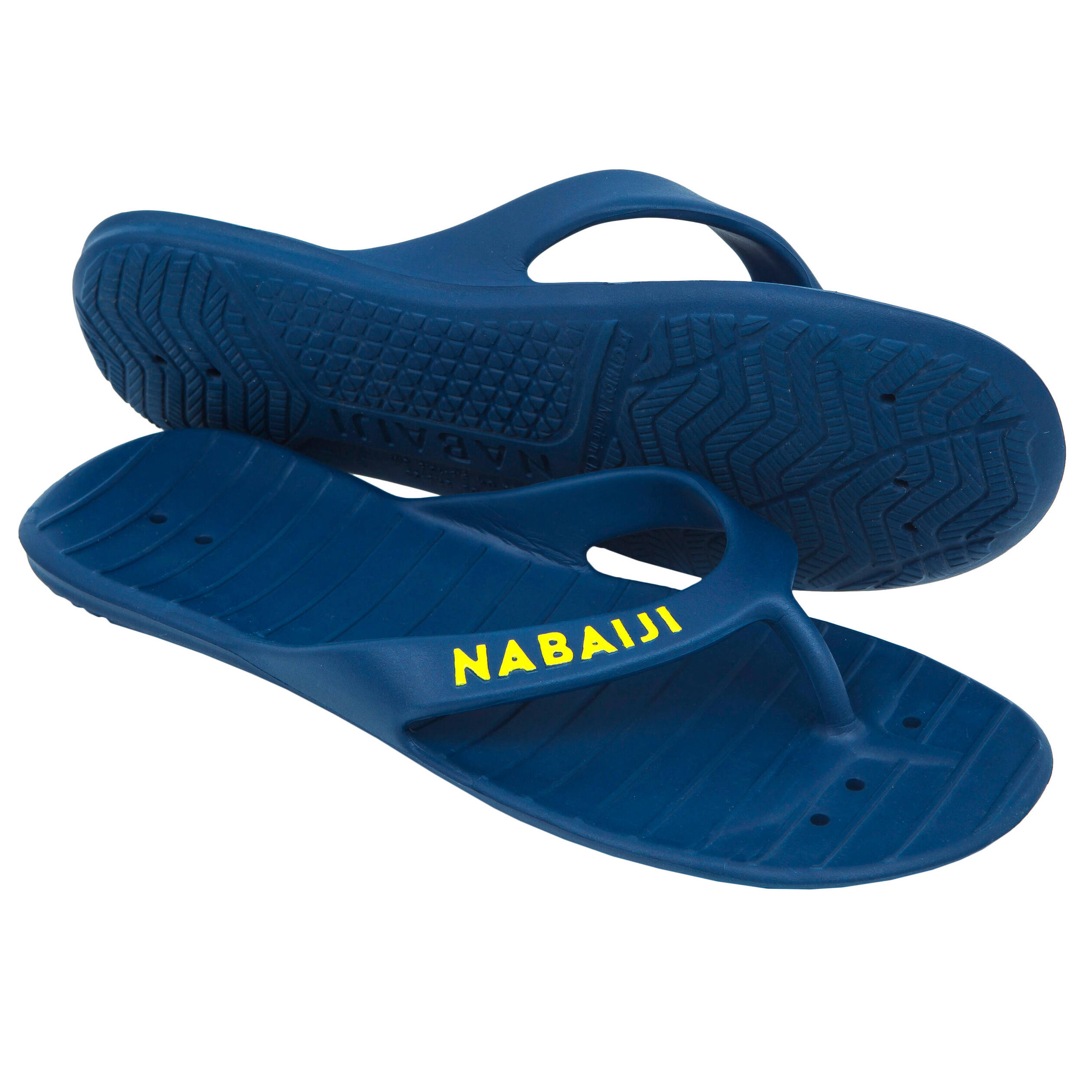 Men Pool Flip Flop Tonga 100 Lightweight & Water-Resistant Dark Blue