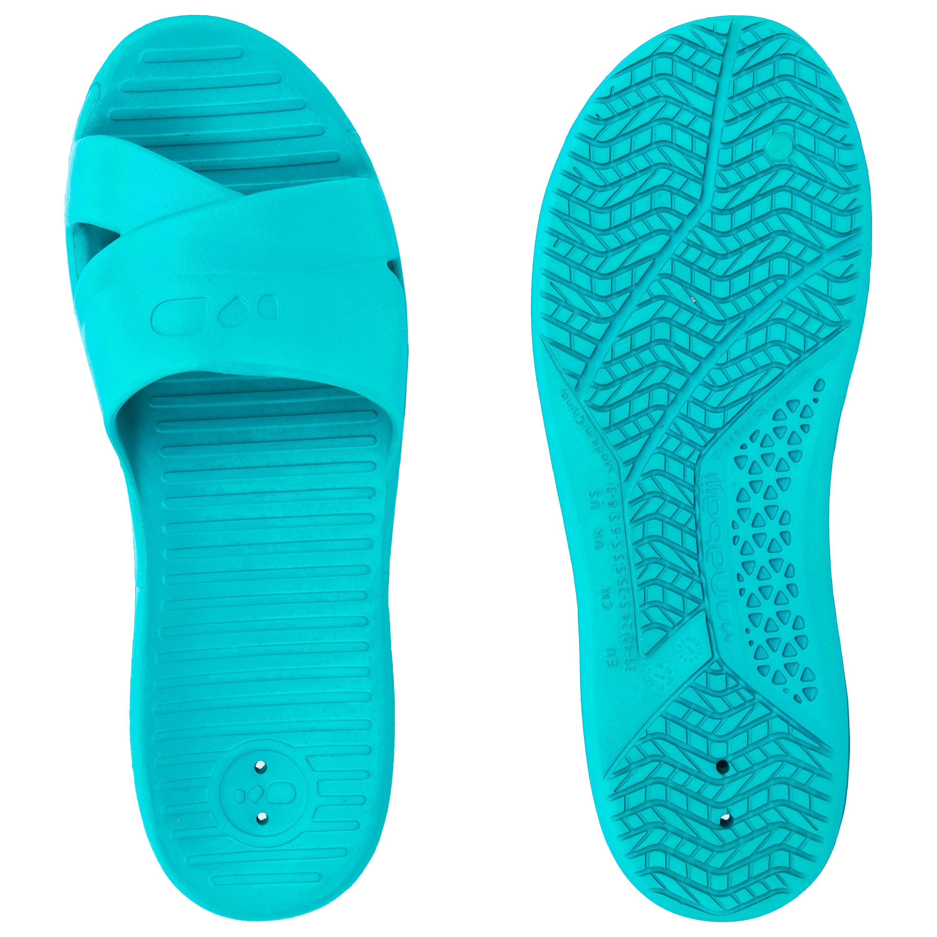 Women's Pool Sandals SLAP 100 BASIC Sea Blue 2/4