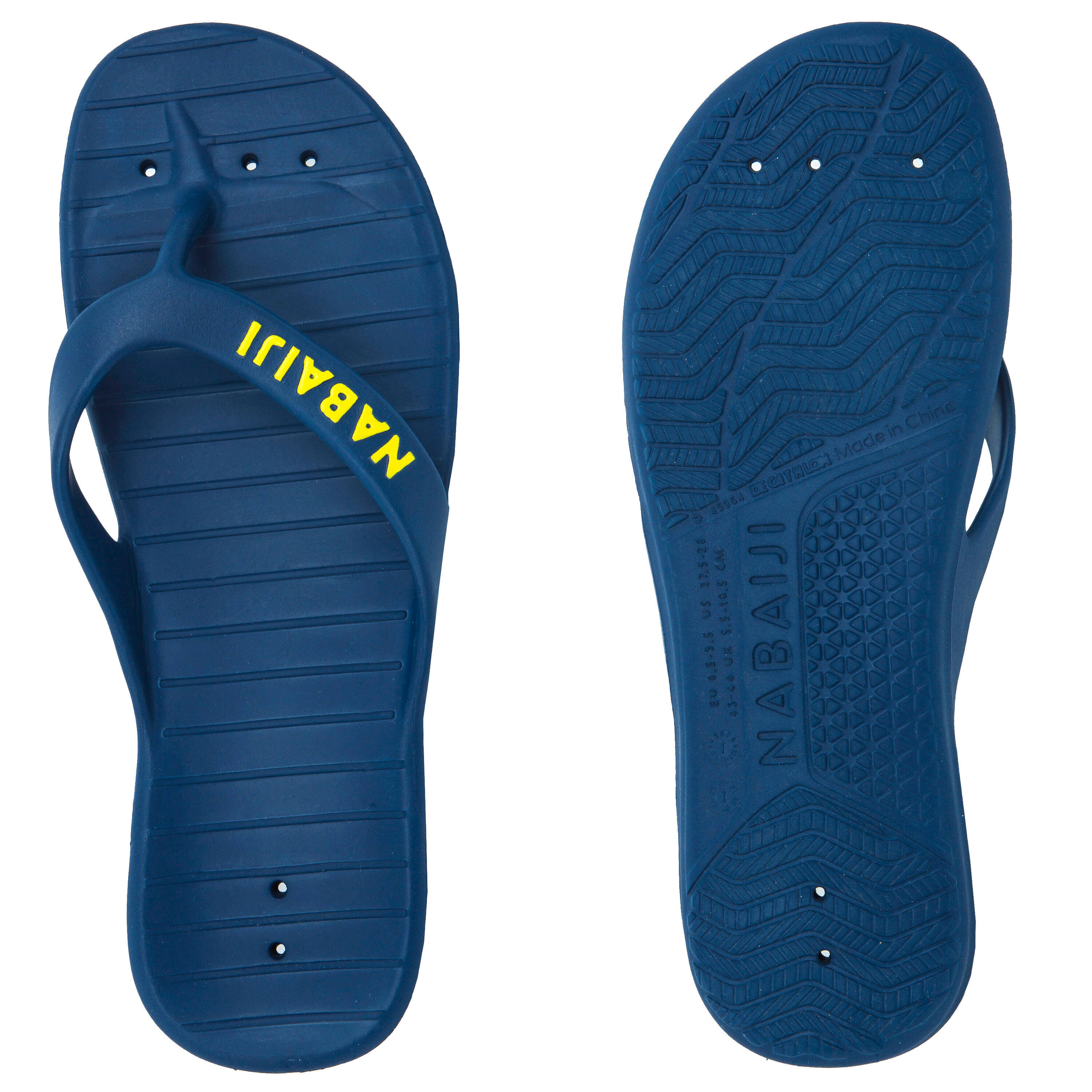 Men Pool Flip Flop Tonga 100 Lightweight & Water-Resistant Dark Blue -  2