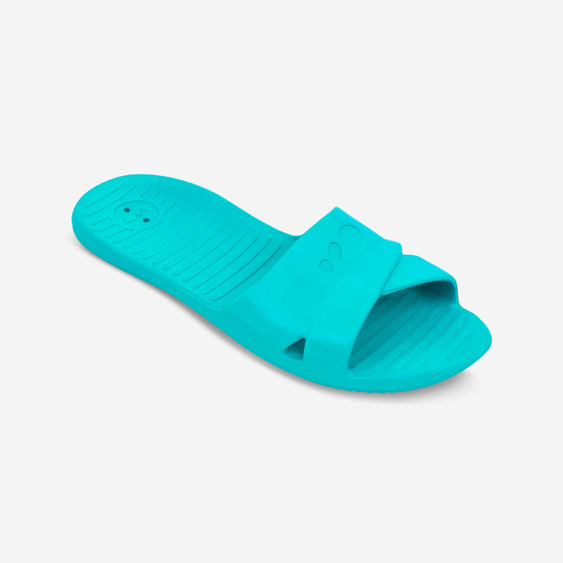 Badslippers dames Slap 100 Basic zeeblauw