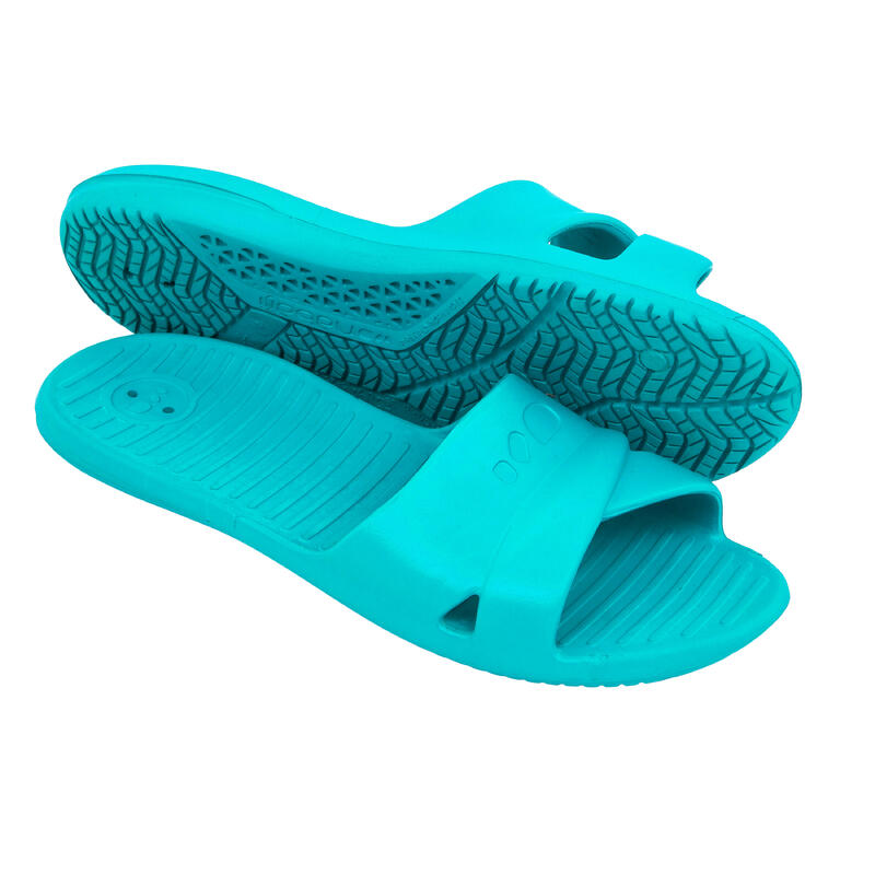 Badslippers dames Slap 100 Basic zeeblauw