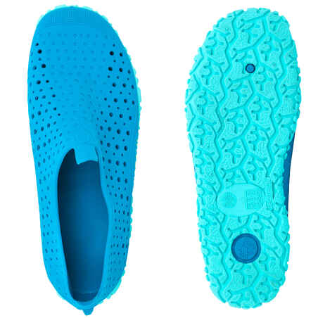Zapatos acuáticos para alberca en azul y verde para niños Aquadots 100