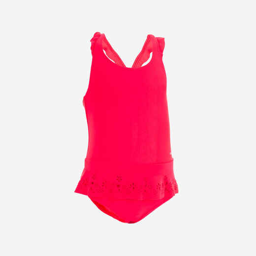 
      Maillot de bain 1 pièce bébé fille jupette rouge
  