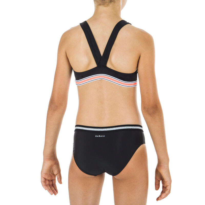 Bas de maillot de bain de natation Vega fille Noir