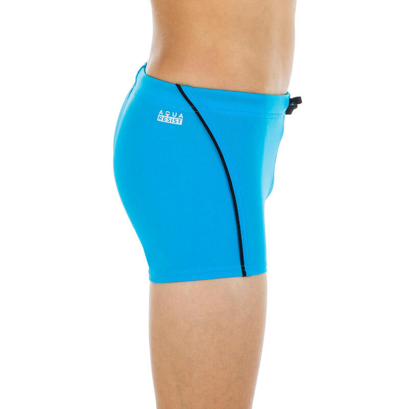 Maillot boxer de bain natation Garçon - 100 Plus bleu foncé