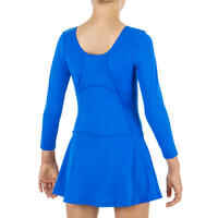 Girls' one-piece swimsuit Audrey sleeves - Blue