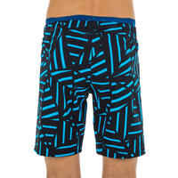 Boys' long swimming swim shorts all jo 100 - black