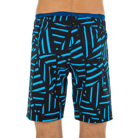 Boys' long swimming swim shorts all jo 100 - black