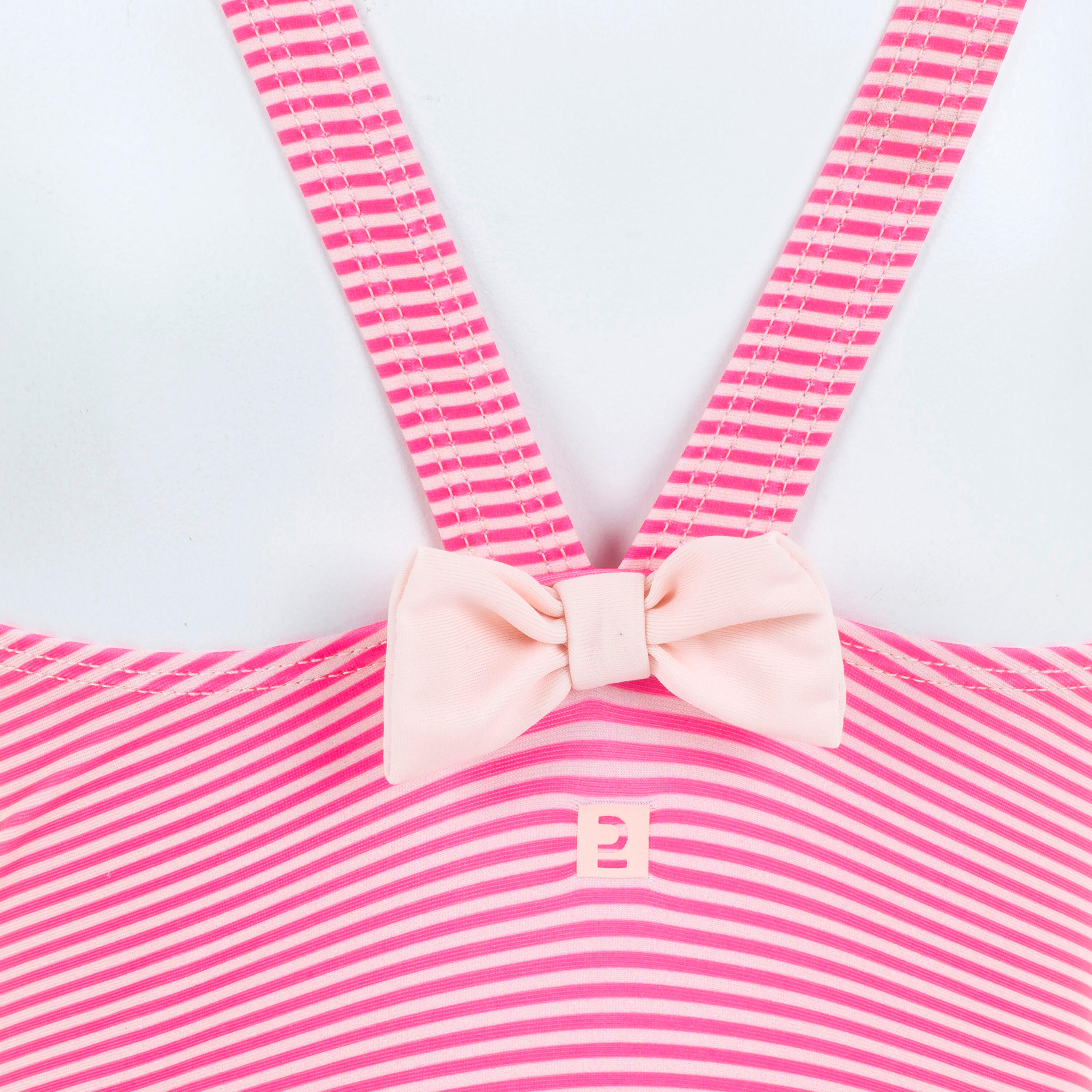 Baby Girls’ 1-Piece Swimsuit - Pink Stripes Print 5/5