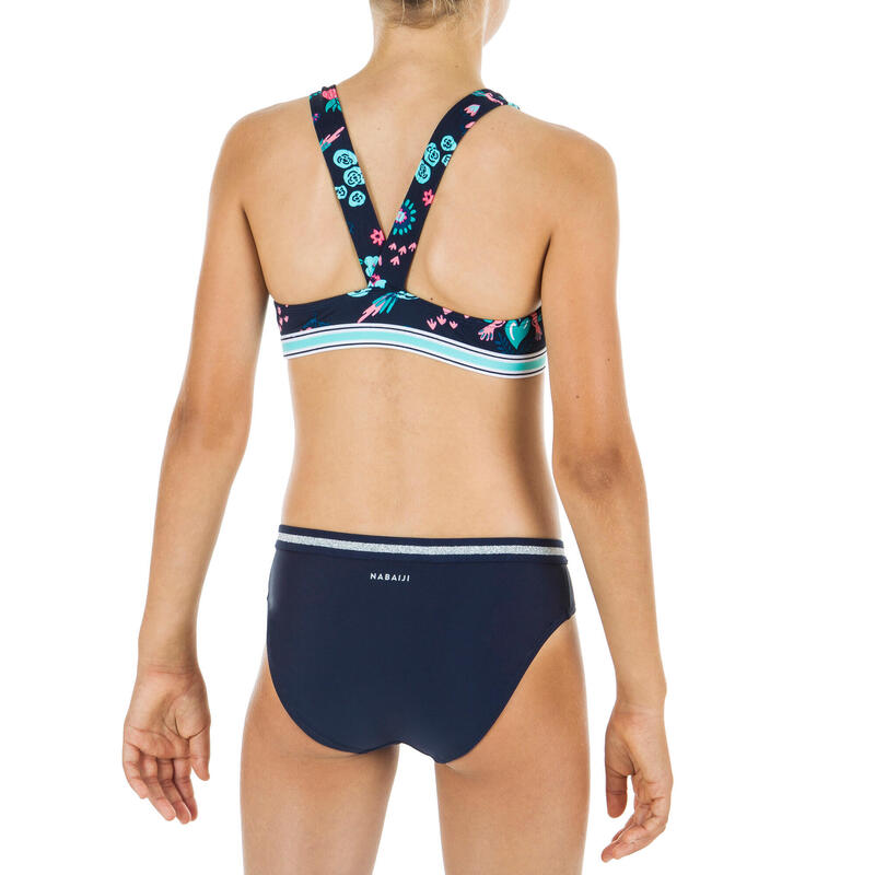 Bikini-Oberteil Mädchen - Vega Omi marineblau
