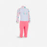 Kids Swimming Long Sleeve UV Protection Suit Pink Print