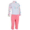 Odijelo za plivanje s UV zaštitom dječje ružičasto s printom