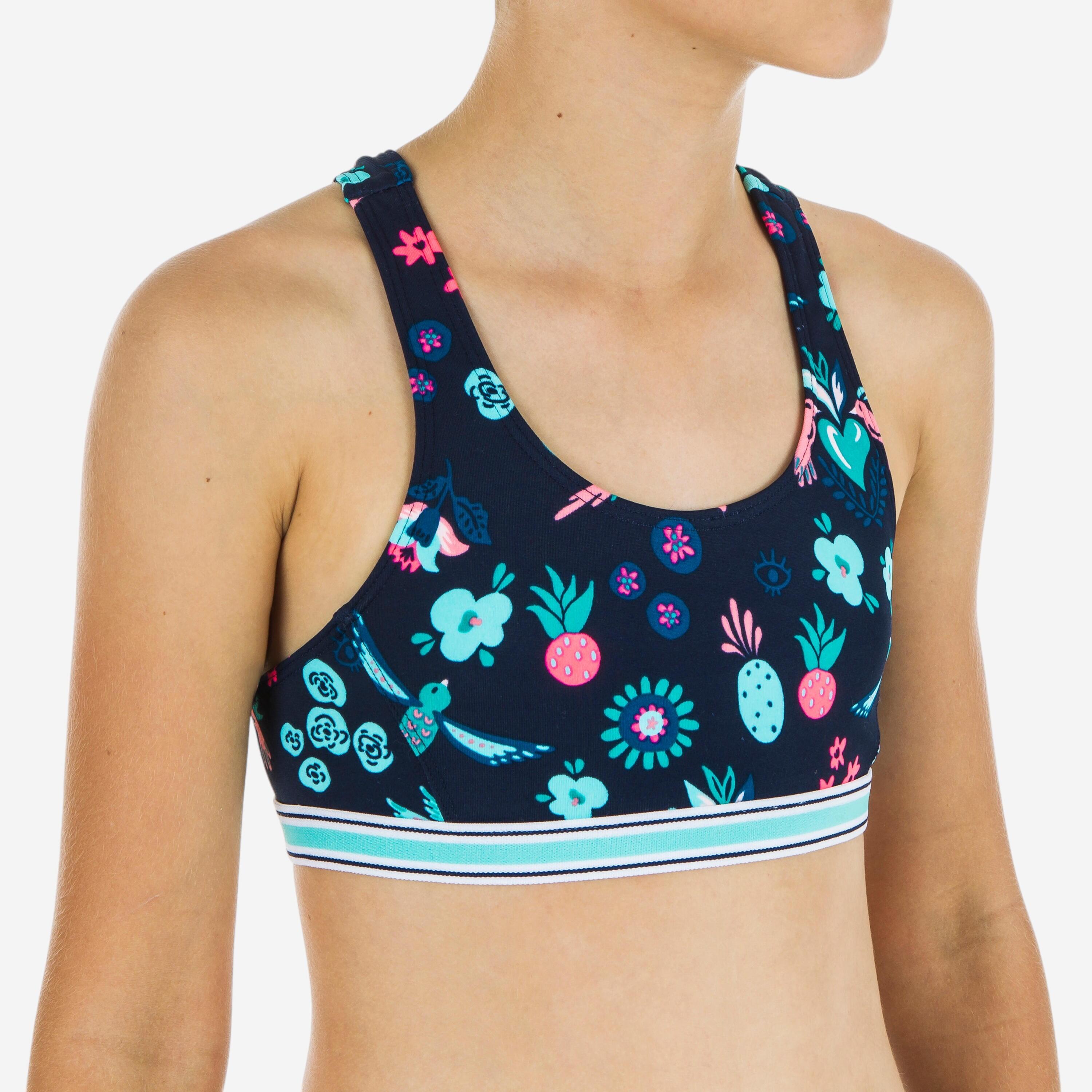 Top de bikini de natação mulher vega omi azul marinho