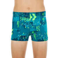 Boys’ Swimming Trunks Fitib Blue Turquoise / Pastel Green