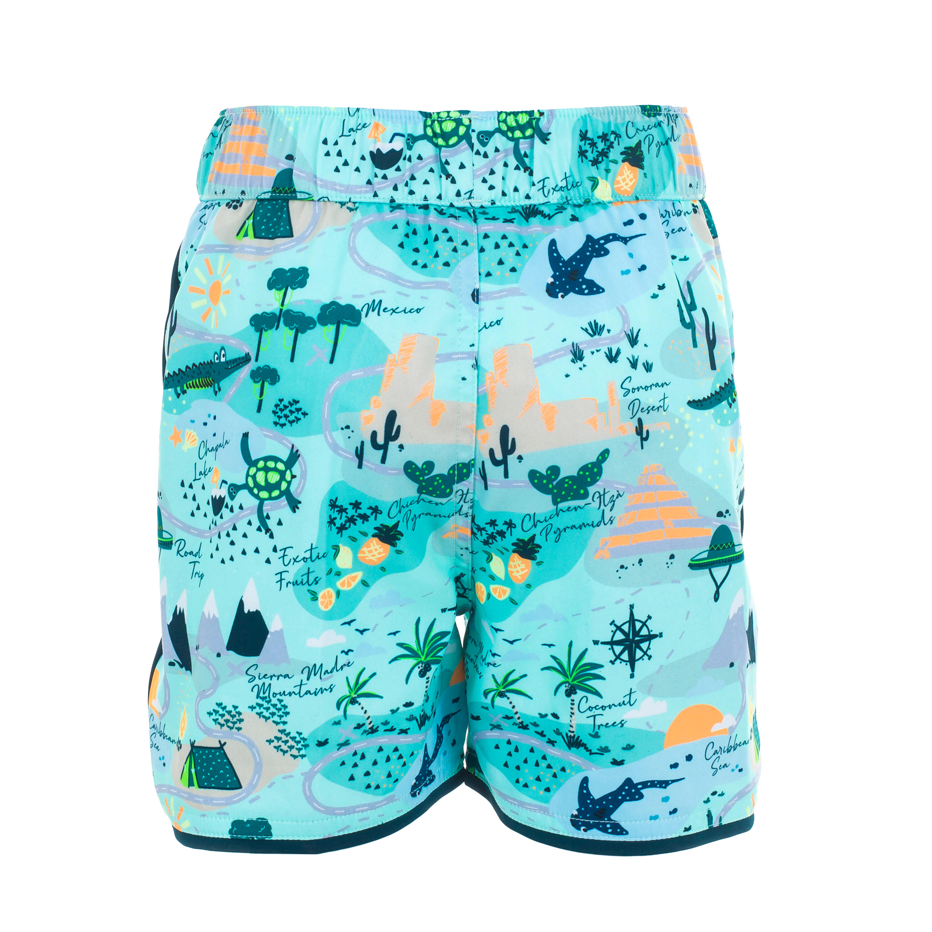 NABAIJI Baby / Kids' Swim Shorts - Green Map Print