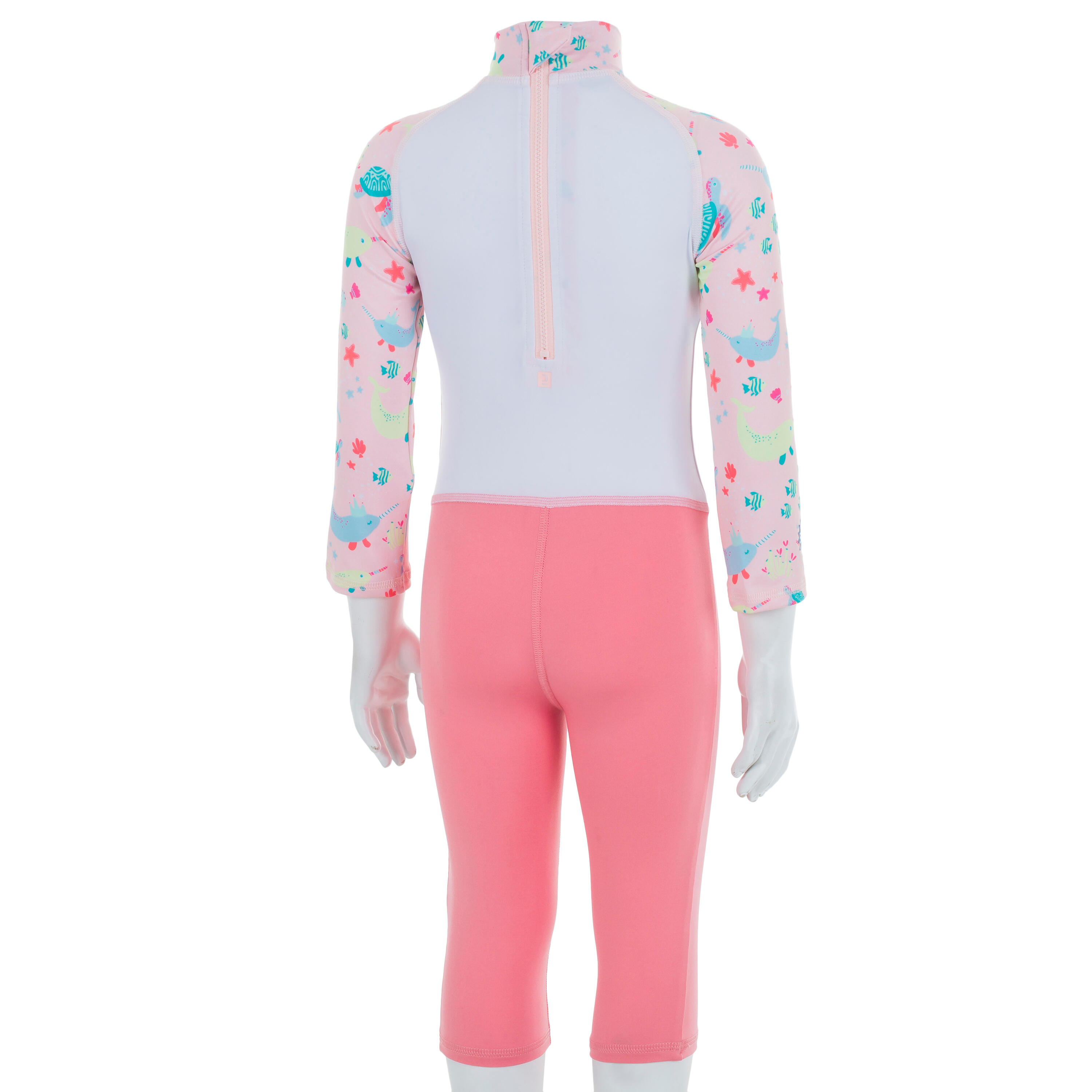 Baby / Kids' Swimming Long Sleeve UV-Protection Suit - Pink Print 4/8