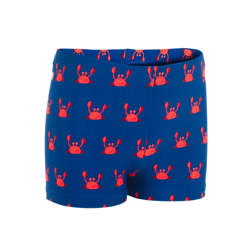 Baby / Kids' Swimming Shorts Dark Blue Whale Print