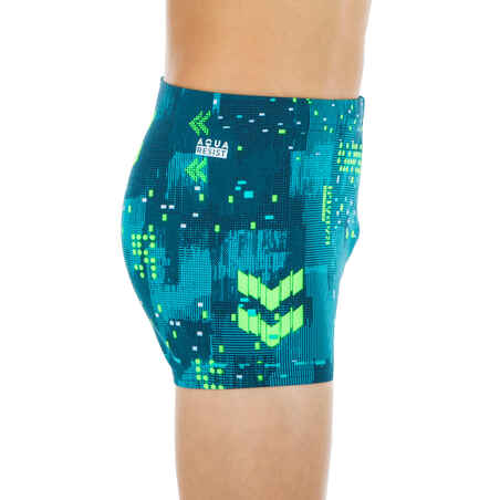 Boys’ Swimming Trunks Fitib Blue Turquoise / Pastel Green