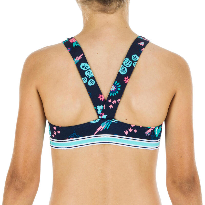 Bikini-Oberteil Mädchen - Vega Omi marineblau