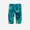 Boys’ Swimming Jammer Fitib Petrol Blue / Neon Green