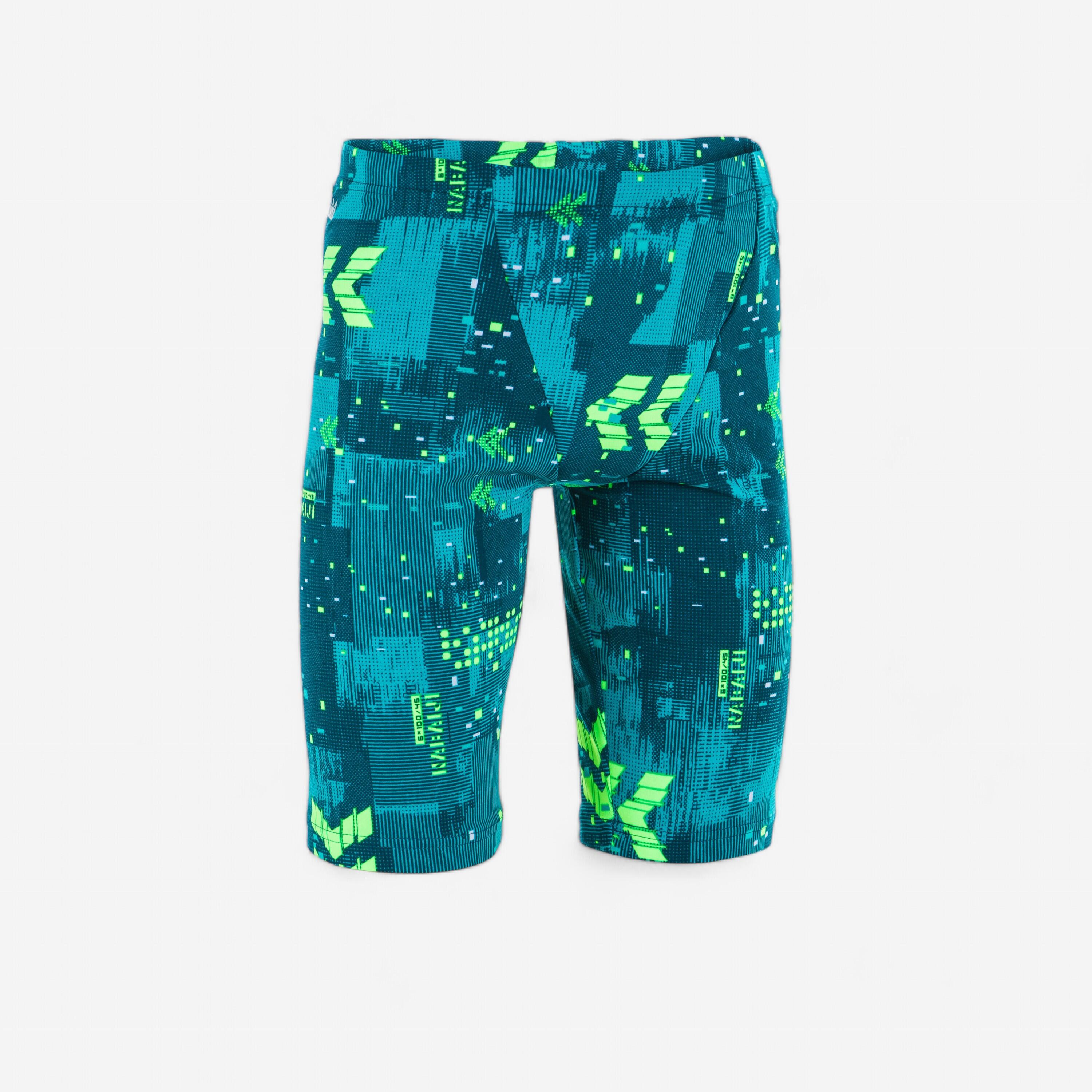 Decathlon | Costume jammer ragazzo FITBIT blu-verde |  Nabaiji