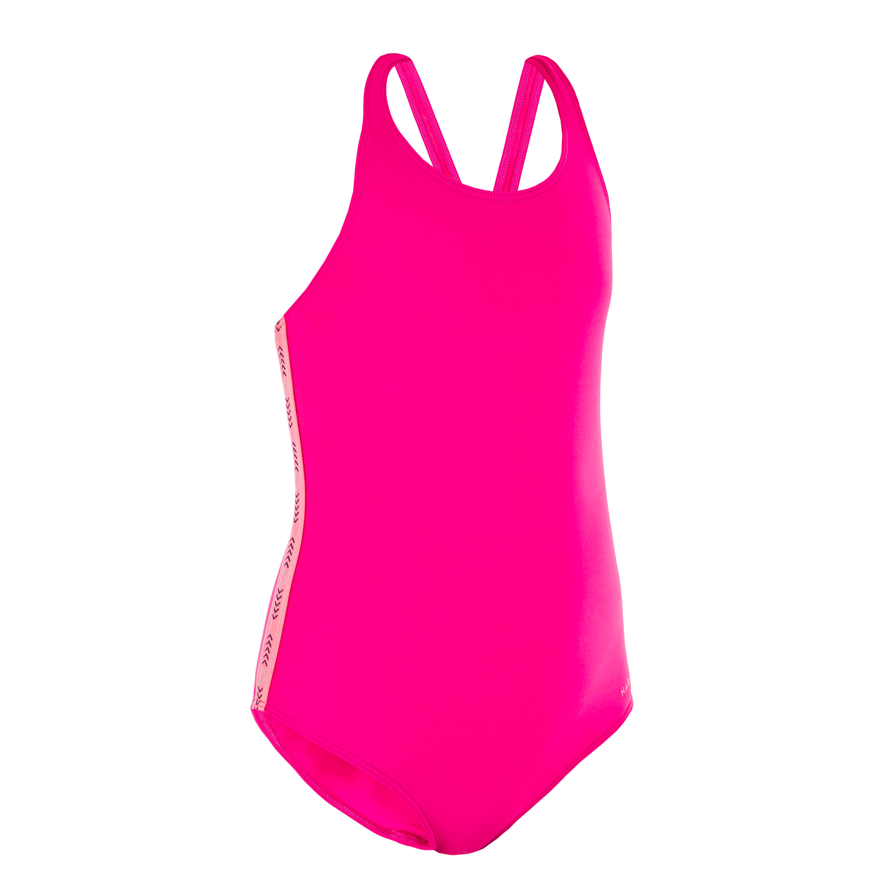 One-Piece Swimsuit - Girls - Magenta - Nabaiji - Decathlon